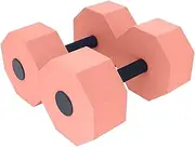Water Aerobics Weights, Foam Aquatic Dumbbells, High-Density EVA Core, Comfortable Handle Grip, Indoor Fitness for Adults or Postpartum Recovery, 10.63x6.3x5.91 Inches, Blue, Pink