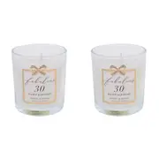 2x Gibson Gifts Jewelled Scented Candle Decor Peony/Blush Scent 30th Birthday