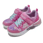 SKECHERS 休閒鞋 S LIGHTS-STAR SPARKS 童鞋 中童 桃粉色 炫彩 流星 燈鞋 302324LPKMT