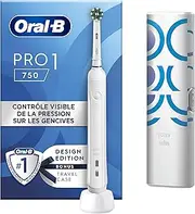 Oral-B Pro 1 750 Electric Toothbrush, 1 Travel Case, 1 Brush, White