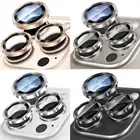 For iPhone 16 Pro Max 15 14 13 12 Metal Ring Camera Lens Glass Screen Protector