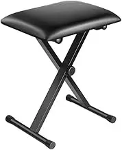 E ETRON Large Height Adjustable Double Braced X Frame Music Piano Keyboard Stand Chair Stool
