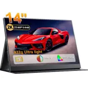 UPERFECT 2K Portable Monitor 14 Inch USB C Monitor Laptop Screen 2160x1440