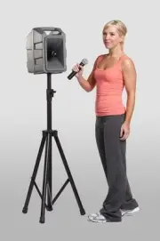 Public Address System with Wired Hand Held Microphone & Tripod. Loud!