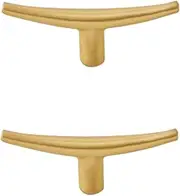 Metal Cabinet Pulls 2 Pack Drawer Wardrobe Cabinet Furniture Shoe Cabinet Bedside Table Brass Gold Handle Single Hole
