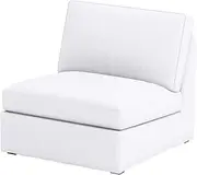 Cotton Kivik Chair Cover Replacement Fits IKEA Kivik Armchair , Or One Seat Sofa Slipcover(White)