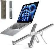 Laptop Stand for Desk.7-Adjustable Height Laptop Cooling Stand.Laptop Riser Withstands About 45lb. As Book Stand,iPad Stand(Gray)