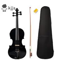 在飛比找蝦皮商城優惠-4/4全尺寸小提琴小提琴聲電小提琴實木琴體烏木配件高品質黑色