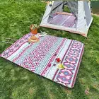 Picnic Mat Beach Mat Practical with Handle Washable Outdoor Picnic Blanket for