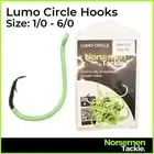Lumo Circle Hooks, Fishing Hooks, Chemically Sharpened, Glow in Dark, Luminous