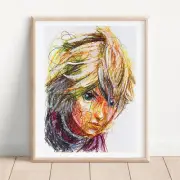 Shulk Ballpoint Pen Print, Xenoblade Art Poster
