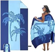 SKYREH Beach Towels, Sand-Free, Large, 180 x 100 cm, Double-Sided Beach Towel, Quick-Drying, Lightweight, Soft Microfibre Bath Towel, Beach Blanket for Beach, Travel, Swimming, Sauna, Yoga, Coconut