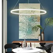LED Pendant Light 40/60/80cm 1-Light Ring Circle Design Dimmable Aluminum Painted Finishes Luxurious Modern Style Dining Room Bedroom Pendant Lamps 110-240V ON