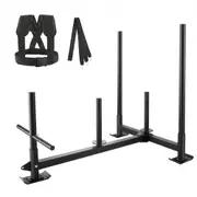 VEVOR Weight Training Sled, Pull Push Power Sled with Handle, Fitness Strength Resistance Training, Steel Workout Equipment for Athletic Exercise & Sp