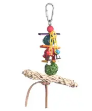 Super Bird Creations 6 by 5-Inch Vine Twist T-Bar Swing Bird Toy, Small Bird Toy