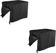 INOOMP 2 Pcs Waterproof Generator Shelter Rectangular Black Uv Resistant for Home Yard