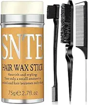 Samnyte 4 Packs Hair Wax Stick, Slick Back Hair Brush, Edge Brush, Rat Tail Comb for Flyaways - Teen Girl Gifts Trendy Stuff - Kids Hair Accessories for Women