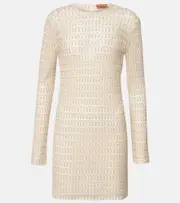 [Missoni] Missoni Lamé minidress UK 16 beige