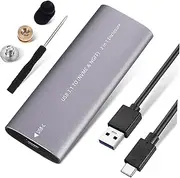 MERRYHAPY Portable Ssd HDD Box Smooth Rail Tray Aluminum Alloy Construction External Solid State Drive Suitable for Office