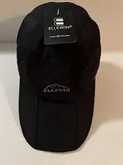 ELLEWIN Unisex Baseball Cap UPF 50 Unstructured Hat w/Foldable Long Bill - Black