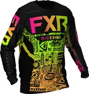 FXR Podium Aztec MX Gear Motocross Jersey, black-green, Size XL for Men Black Green