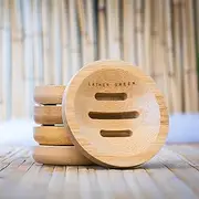 LATHER GREEN - Bamboo Soap Dish & Shower Steamer Holder, Soap Tray and Shower Steamer Tray Eco-Friendly with Drainage, Durable Design