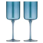2pc Tempa Verity Crystal Clear Wine Glass Home Barware Drink Stemware Sapphire