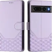 Compatible with Google Pixel 7 Pro 5G Wallet Cover,Compatible with Google Pixel 7 Pro 5G Card Holder Flip Stand PU Leather Phone Case Purple