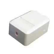 100- 1 PORT SURFACE MOUNT BOX RJ45 KEYSTONE JACK WHITE