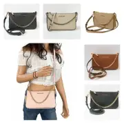 MICHAEL KORS JET SET TRAVEL MD ZIP POUCHETTE CHAIN SHOULDER CROSSBODY BAG