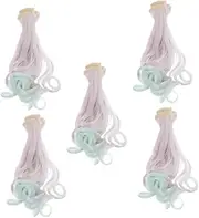 Doll Synthetic Hair Wig Kit 5pcs Long Curly Hair Wigs for OMG Dolls Handmade Wig Set Elegant and Playful Doll Decorations
