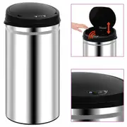 Automatic Sensor Dustbin Trash Bin Stainless Steel Multi Capacities vidaXL