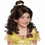 Belle Beauty And The Beast Disney Princess Story Book Week Girls Costume Wig