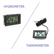 Digital Waterproof Thermometer or Hygrometer, enclosures brooders aquarium