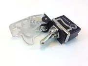 ON/ON SPDT 3P TOGGLE SWITCH SCREW TERM w/COVER TRANSPARENT 20A 125V #ST55/665016