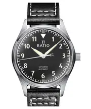 RATIO Skysurfer Pilot Black Textured Dial Automatic RTS303 200M Mens Watch