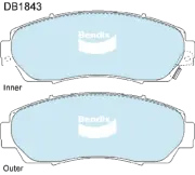 Bendix Front Brake Pad Set for Honda CR-V RM, RE6 1.6L N16A4 Diesel 2015-2016 (for: Honda)