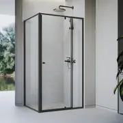 ELEGANT 900x1900mm Shower Enclosure Screen with 900x1900mm Side Panel and 900x900mm Shower Base