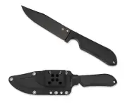 Spyderco Street Bowie FB04PBB Fixed Blade Knife Black 5.05" VG-10 Blade w/Sheath