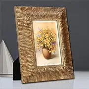 Home Photo Frame,Décor Picture Frames,Picture Frames New Light Luxury Modern Simple Beautiful Solid Wood Photo Frame Gold Silver Photo Frame Model Room Decoration Photo Frame (Size : 7Inch) (Size : 6