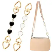 2 Pcs Purse Extender Bag Extender Chain, Bag Strap white heart + black heart