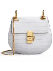 Chloé Drew Shoulder Bag in Light Cloud