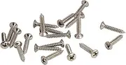 Musiclily Basic 2.5x15mm Metal Metric Thread Guitar String Guide Mounting Screws, Nickel(Set of 20)