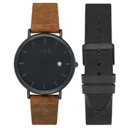 Jag Ryan Men's Watch Box Set in Brown