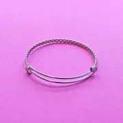 Adjustable Stainless Steel Bangle Bracelet Beautiful Woven Design - N301