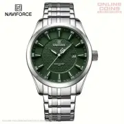 NAVIFORCE NF8032 Sports Watch Stainless Steel with Green Dial AUSTRALIAN STOCK!