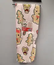 Hello Kitty Pink Christmas Gingerbread Cookies Plush Throw Blanket 50 x 70 in