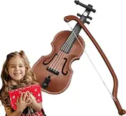 Toy Violin, Miniature Violin, Miniature Musical Instrument: Realistic Design, Crafts, Decorations, Polished for Home or Home Decoration