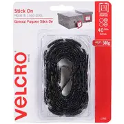 VELCRO Hook & Loop Dots 22mm 40 Pack Black