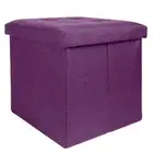 Foldable Ottoman 38x38x38 cm Seat Cube Storage Box Storage Space Foot Stool